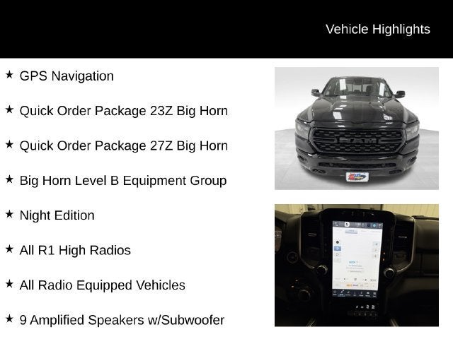 2024 RAM 1500 Big Horn Crew Cab 4x4 5'7" Box