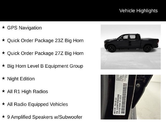 2024 RAM 1500 Big Horn Crew Cab 4x4 5'7" Box