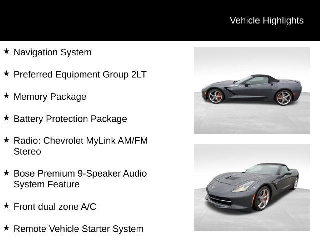 2014 Chevrolet Corvette Stingray 2LT