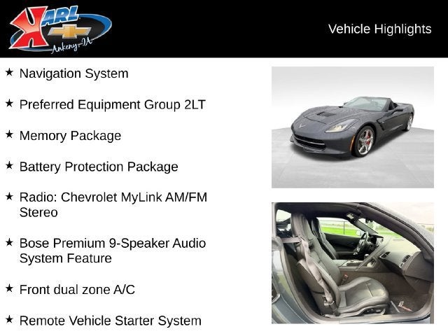 2014 Chevrolet Corvette Stingray 2LT