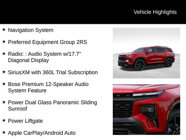 2026 Chevrolet Traverse RS