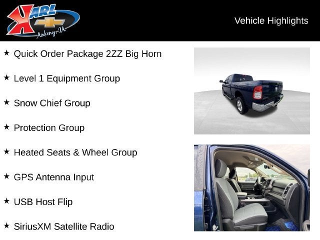 2020 RAM 2500 Big Horn Crew Cab 4x4 6'4" Box