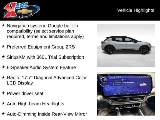 Used 2026 Chevrolet Equinox EV RS with VIN 3GN7DSRP8TS103864 for sale in Ankeny, IA