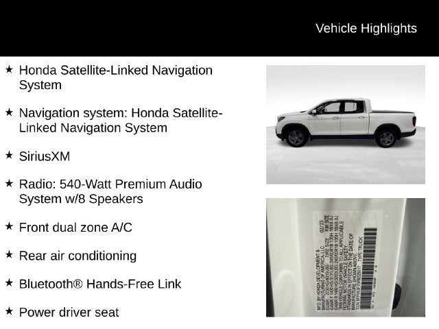 2023 Honda Ridgeline RTL-E