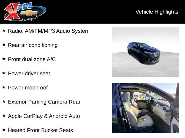 Used 2020 Kia Sorento EX with VIN 5XYPH4A56LG708910 for sale in Ankeny, IA