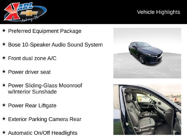 Used 2017 Mazda CX-5 Touring with VIN JM3KFBCL6H0152702 for sale in Ankeny, IA