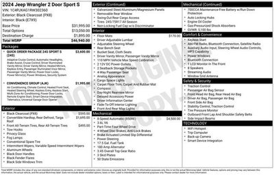 2024 Jeep Wrangler 2-Door Sport S 4x4