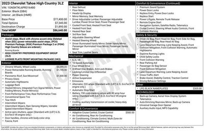 2023 Chevrolet Tahoe High Country