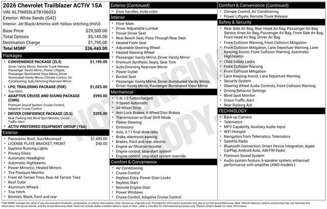 2026 Chevrolet Trailblazer ACTIV