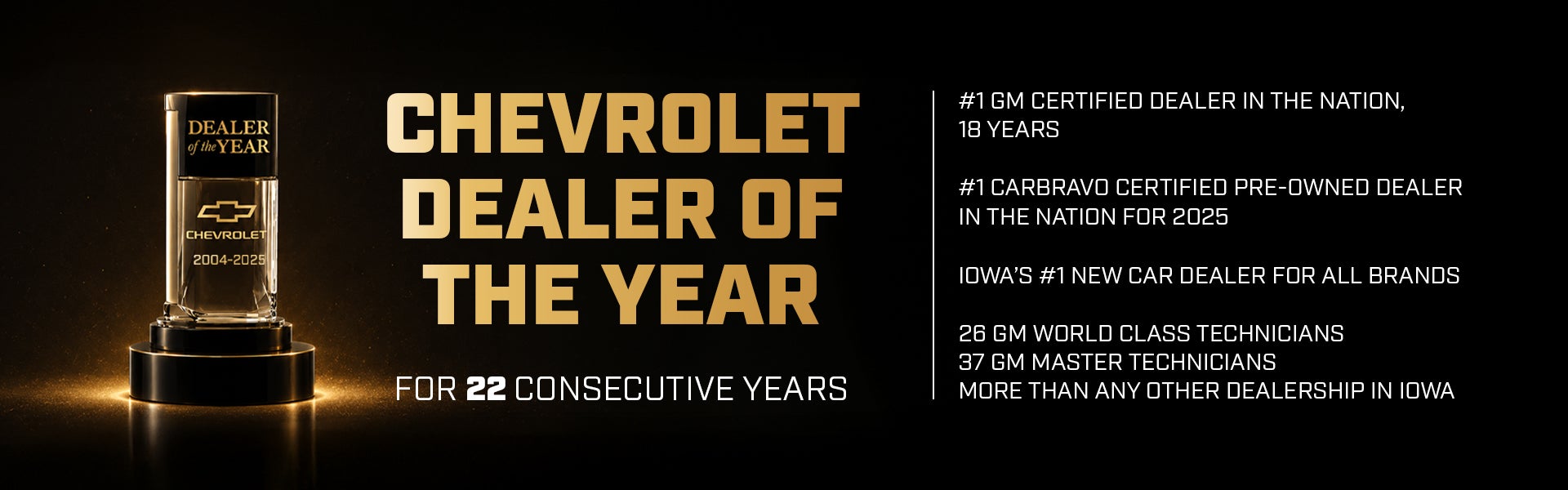 Chevrolet Dealer Of The Year Award | Karl Chevrolet Ankeny in Ankeny IA