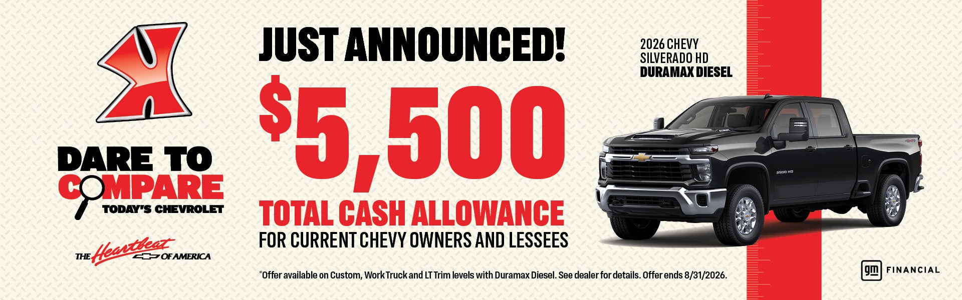 Get $5,500 total cash allowance on Silverado HD at Karl Chevrolet Ankeny