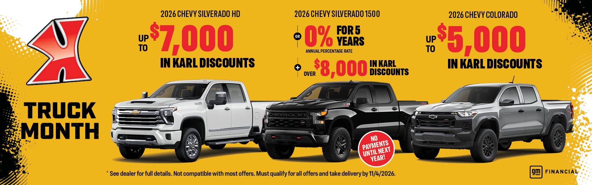 Up to $8,000 off on select Chevy trucks at Karl Chevrolet Ankeny