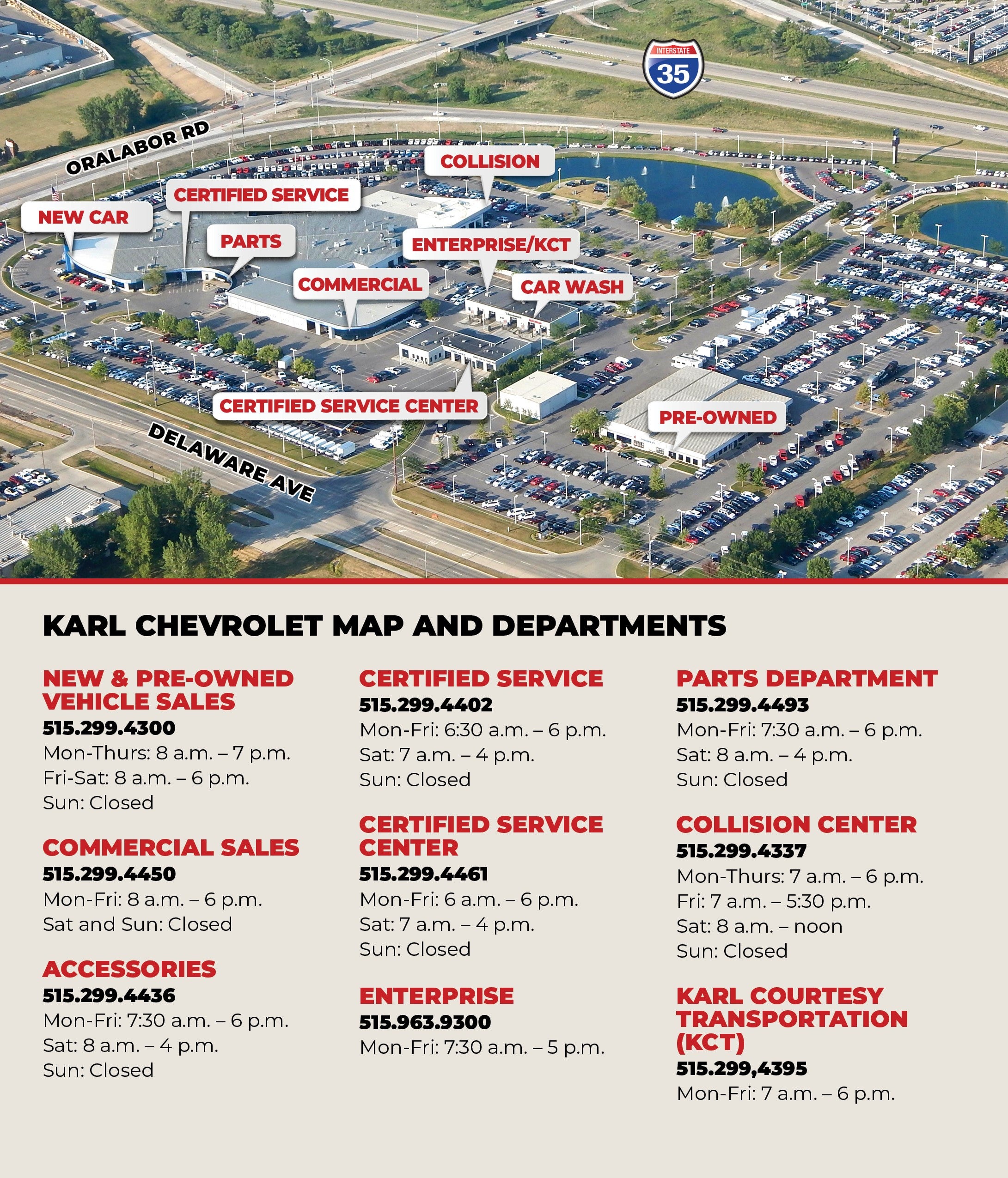 Campus Map and contact details of Karl Chevrolet Ankeny