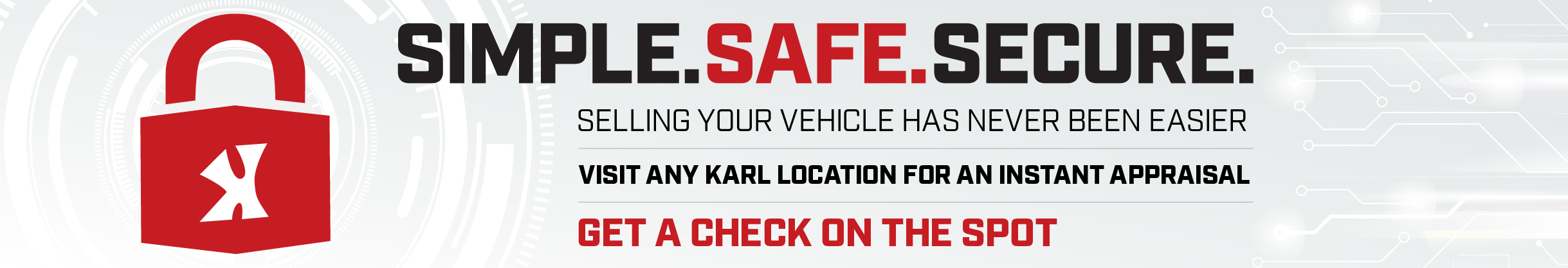 Simple. Safe. Secure banner